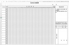 <b>保洁员考勤表下载_保洁员考勤表格式_模板</b>