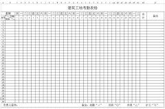 <b>工地考勤表下载_建筑工地考勤表格式_模板</b>