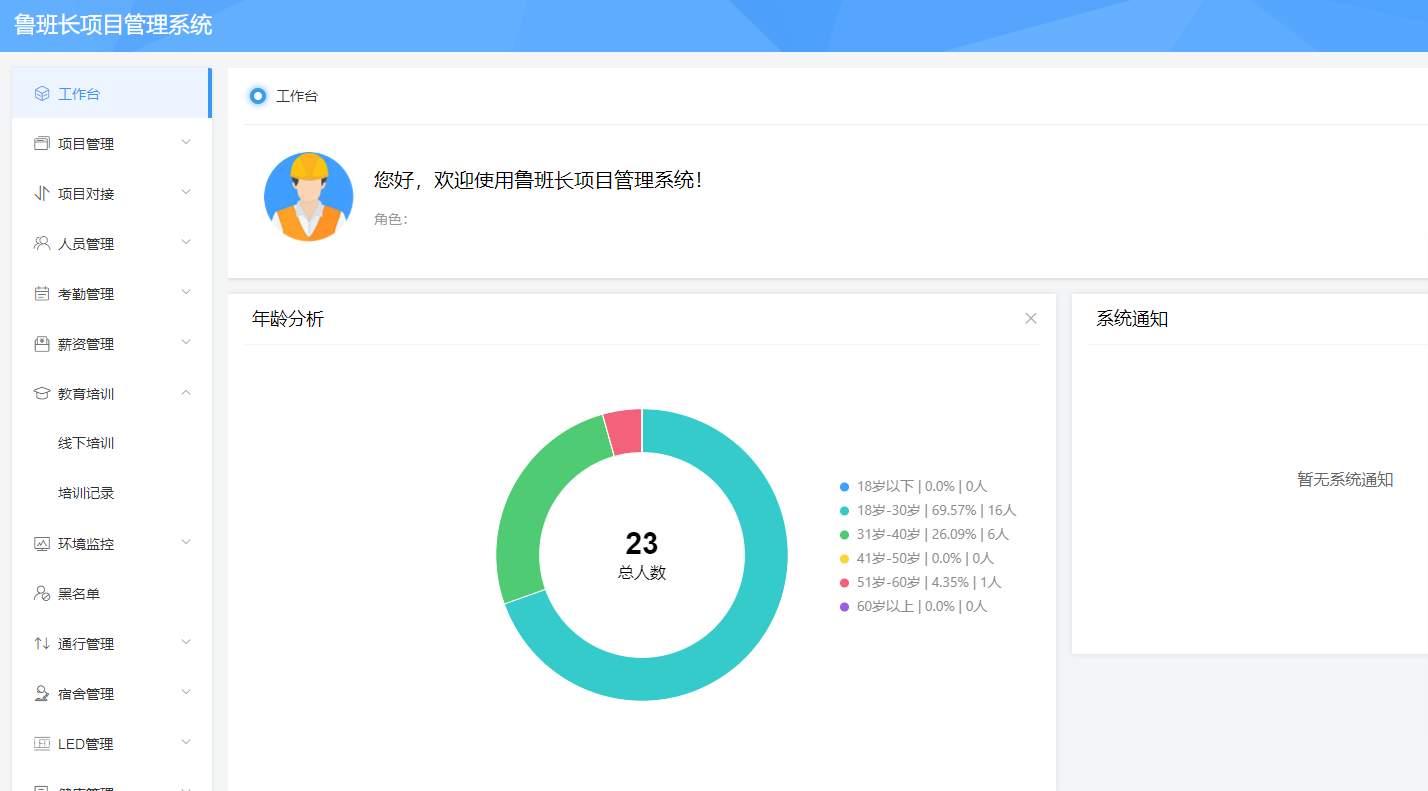 鲁班长劳务实名制信息化管理平台