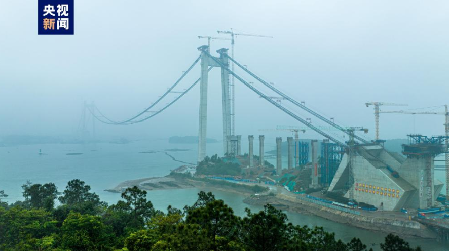 广西最长跨海大桥龙门大桥主缆完成架设！